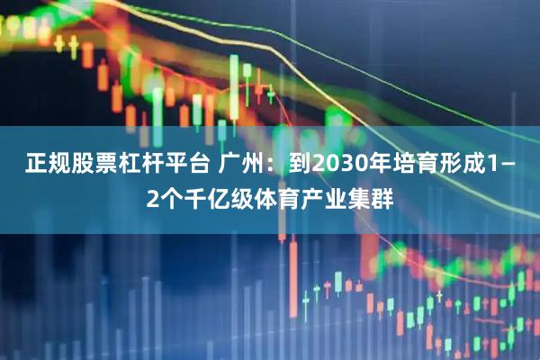 正规股票杠杆平台 广州：到2030年培育形成1—2个千亿级体育产业集群